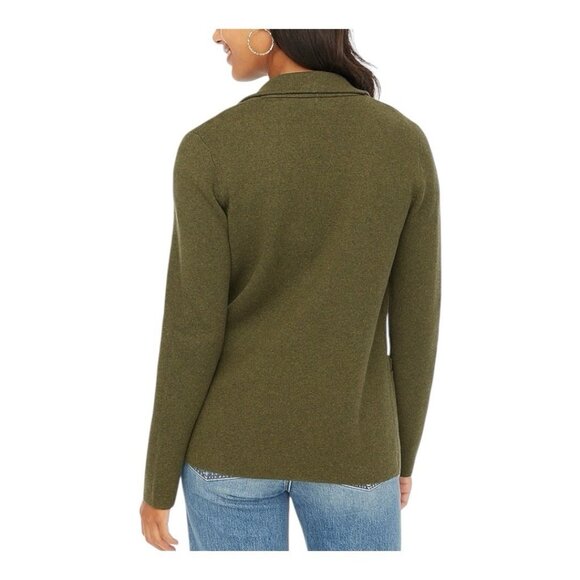 J Crew Womens Schoolboy Sweater Blazer~Size Medium~Green Heather Loden Top - Picture 3 of 13
